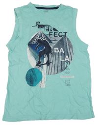 Tyrkysové tielko so skateboardistou Yigga