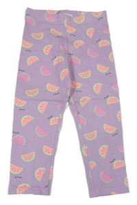 Lila capri legíny s melónmi H&M