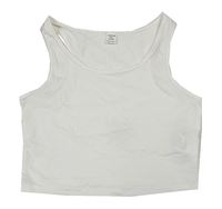 Smotanový crop top Shein