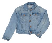 Modrá rifľová crop bunda Denim Co.