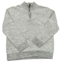 Sivý melírovaný sveter so stojačikom C&A