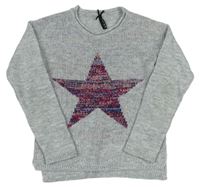Sivý sveter s hviezdou