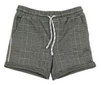 Čierno-sivé kockované úpletové kraťasy River Island
