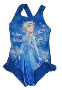 Safírové jednodílné plavky s Elsou Disney