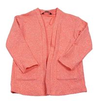 Neónově korálový melírovaný svetrový cardigan George