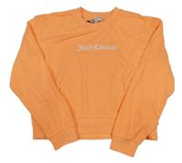 Neonově oranžová crop mikina s logem Juicy Couture