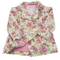 Bílo-růžový květovaný jarní kabátek Topolino