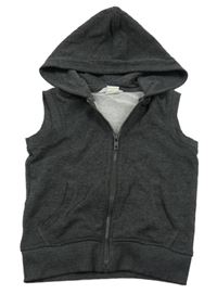 Tmavosivá prepínaci tepláková vesta s kapucňou H&M