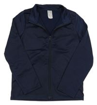 Tmavomodrá športová funkčná prepínaci mikina Decathlon