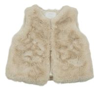 Béžová kožušinová podšitá vesta Matalan