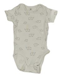 Bílé body se slony H&M