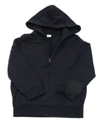 Čierna prepínaci mikina s kapucňou Tu