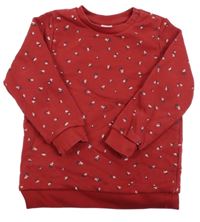 Červená vzorovaná mikina H&M