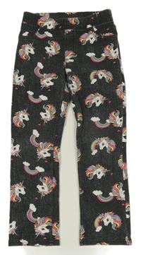 Tmavošedé tregíny s jednorožci H&M