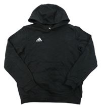 Čierna mikina s logom a kapucňou Adidas