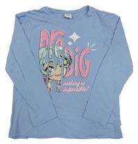 Světlemodré triko s nápisem Page one young