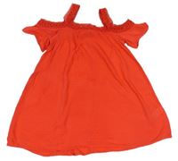 Červené ľahké šaty s čipkou Matalan
