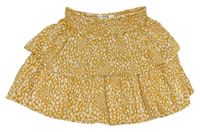 Medovo-biela vzorovaná vrstvená sukňa PRIMARK