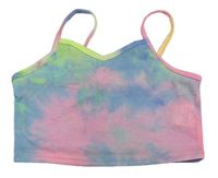 Farebný batikovaný crop top Shein