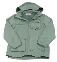 Zelená šusťáková podzimní bunda s kapucí H&M