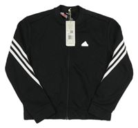 Nové - Černo-bílá propínací mikina s logem Adidas