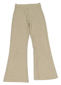 Béžové žebrované flare legíny F&F