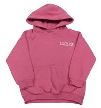 Ružová mikina s nápismi a kapucňou F&F