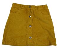 Horčicová menšestrová sukňa F&F