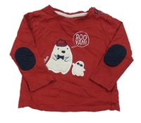 Vínové triko s duchy S. Oliver