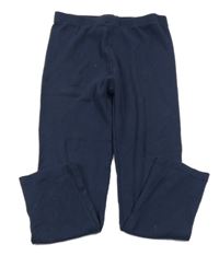 Tmavomodré rebrované legíny Tu