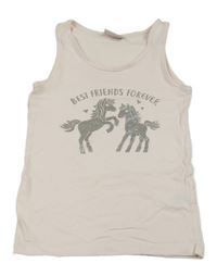 Svetloružový top s koníky