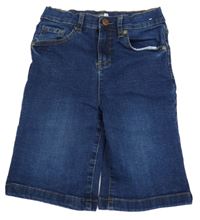 Tmavomodré teplákové riflové kraťasy Pep&Co