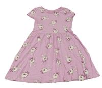 Lila šaty s králíčky C&A