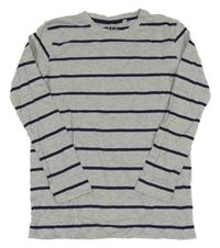 Sivo-tmavomodré pruhované tričko Y.F.K.