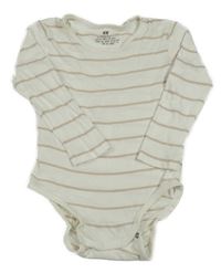 Bielo-béžové pruhované body H&M