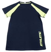 Tmavomodro-neonově zelené sportovní tričko Yigga