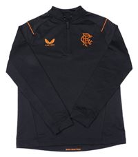 Čierno-oranžová športová mikina Castore