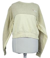 Dámská béžová buklé crop oversized mikina Fila 