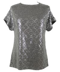 Dámské hnědo-stříbrné třpytivé tričko Dorothy Perkins