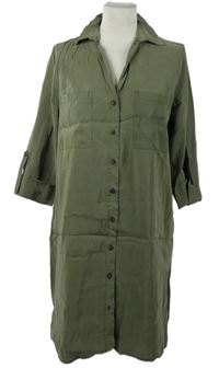 Dámske khaki košeľové šaty Primark