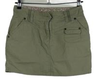 Dámska světlekhaki plátenná minisukňa Gina