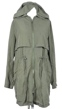 Dámská khaki šusťáková parka s kapucí H&M