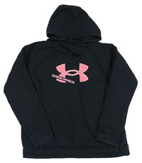 Čierna mikina s logom a kapucňou UNDER ARMOUR