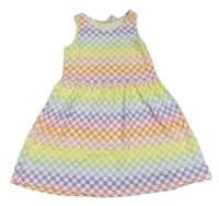 Farebné kockované bavlnené šaty H&M