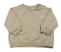 Béžová mikina s nápisom H&M