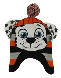 Červeno-černo-šedá pruhovaná čepice s PAw PAtrol