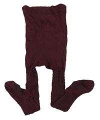 Vínové vzorované punčocháče H&M