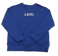 Tmavomodrá mikina s nápisom Zara