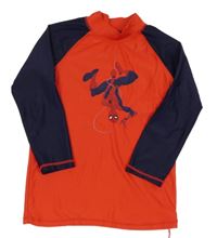 Červeno-tmavomodré UV triko se Spidermanem Marvel