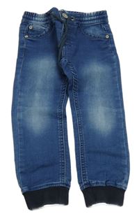 Modré teplákové cuff rifle